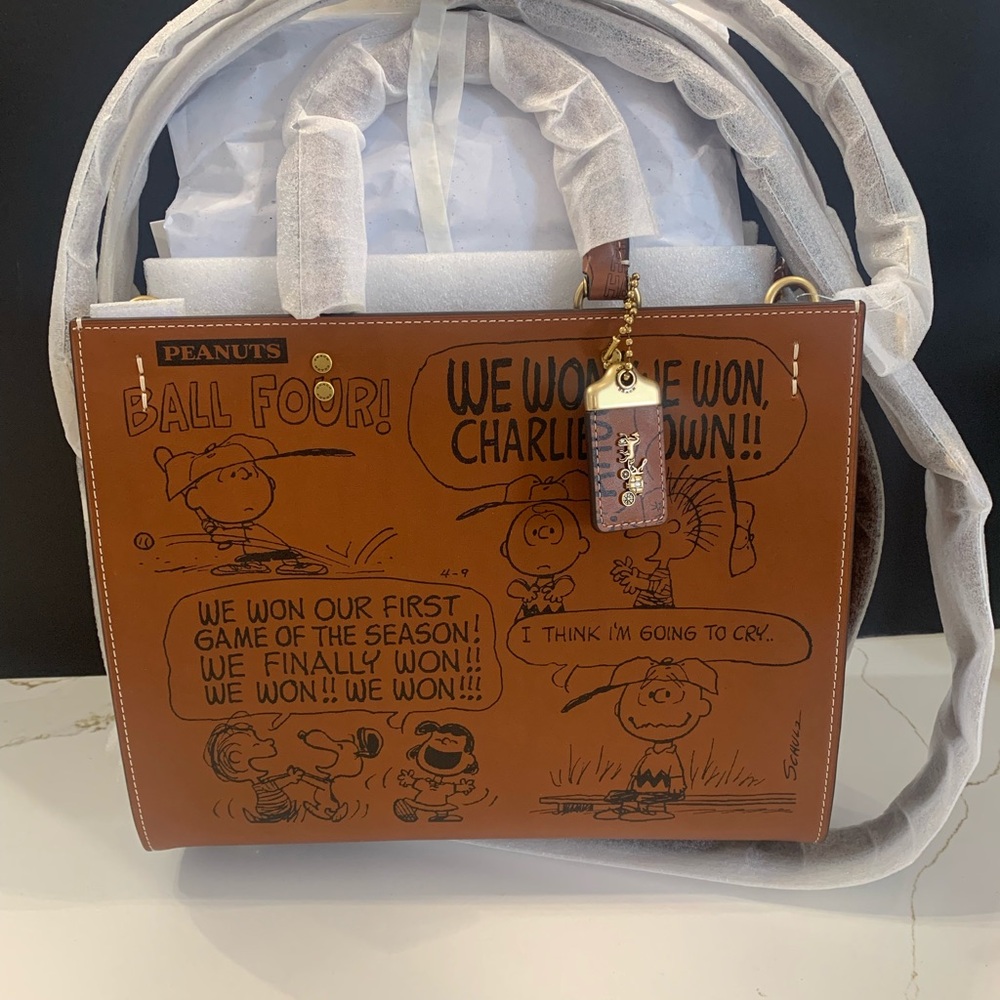 Coach x Peanuts Rogue Bag with Newspaper Print Limited Edition